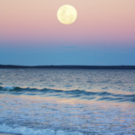 Ritual de luna llena que canaliza la energía lunar para promover la calma y el equilibrio emocional